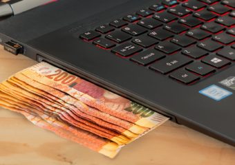 money & laptop
