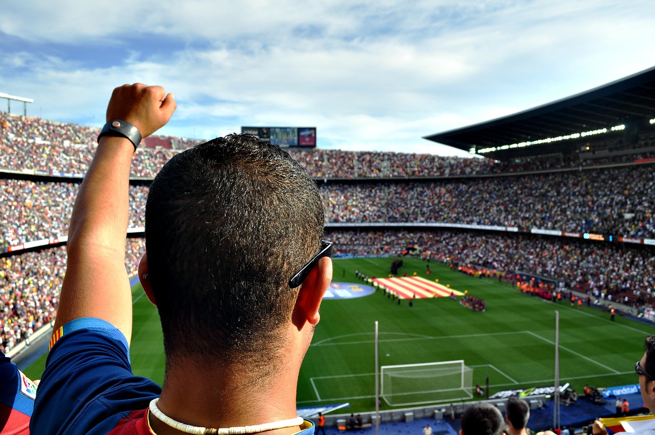 watching football match